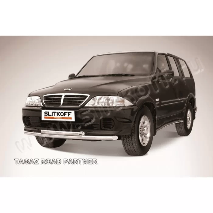 Защита передняя двойная 57-57 мм для Тагаз Road Partner 2008-2011 артикул TARP005