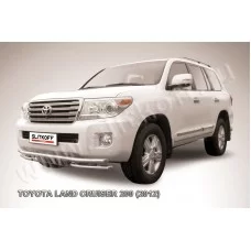 Защита передняя двойная 57-57 мм с защитой картера для Toyota Land Cruiser 200 2012-2013
