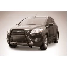Кенгурятник 57 мм высокий с одной перемычкой чёрный для Ford Kuga 2008-2013