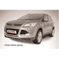 Защита переднего бампера 57 мм чёрная для Ford Kuga 2013-2016
