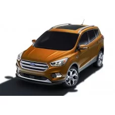 Защита переднего бампера 57 мм чёрная для Ford Kuga 2016-2019