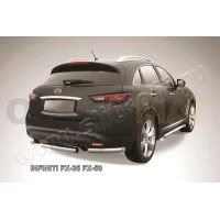 Защита заднего бампера 57 мм серебристая для Infiniti FX35/37 2008-2014