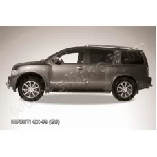 Защита штатных порогов 42 мм для Infiniti QX56 2004-2010