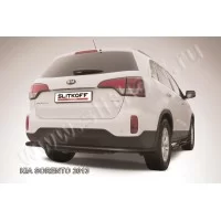 Защита заднего бампера 57 мм чёрная для Kia Sorento 2012-2015
