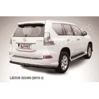 Защита заднего бампера 76 мм радиусная чёрная для Lexus GX460 2014-2019