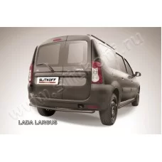 Защита заднего бампера 42 мм чёрная для Lada Largus 2012-2024