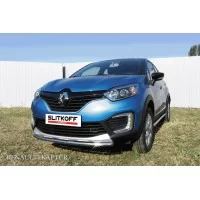 Защита переднего бампера 42 мм для Renault Kaptur 4WD 2016-2024