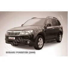 Защита переднего бампера 76 мм чёрная для Subaru Forester 2008-2013