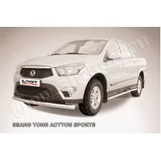 Защита переднего бампера 76 мм для SsangYong Actyon Sports 2012-2015