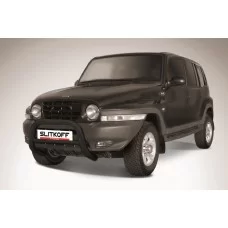 Кенгурятник 76 мм низкий чёрный для Тагаз Tager 5 дверей 2008-2014