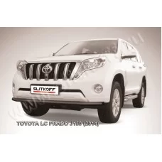 Защита переднего бампера 57 мм чёрная для Toyota Land Cruiser Prado 150 2013-2017
