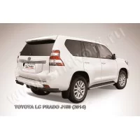 Уголки двойные 76-42 мм чёрные для Toyota Land Cruiser Prado 150 2013-2017