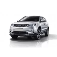 Защита переднего бампера 57 мм волна чёрная для Geely Atlas 2018-2022