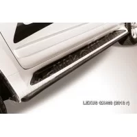 Защита штатных порогов 42 мм чёрная для Lexus GX460 2014-2019