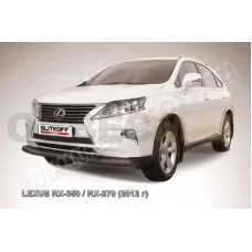 Защита переднего бампера 76 мм чёрная для Lexus RX-270/350/450 2012-2015