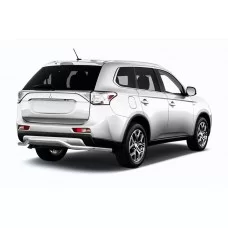 Защита заднего бампера 57 мм волна длинная для Mitsubishi Outlander 2015-2018