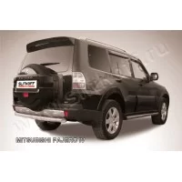Защита заднего бампера 76 мм короткая для Mitsubishi Pajero 4 2006-2024