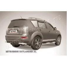Уголки 57 мм серебристые для Mitsubishi Outlander XL 2010-2012