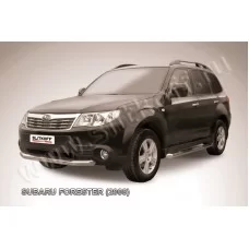 Защита переднего бампера 76 мм серебристая для Subaru Forester 2008-2013