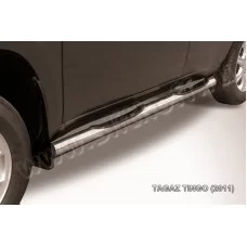 Пороги труба с накладками 76 мм для Vortex Tingo 2010-2012