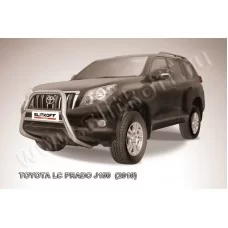 Кенгурятник 76 мм высокий серебристый для Toyota Land Cruiser Prado 150 2009-2013
