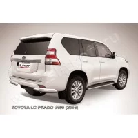 Уголки двойные 76-42 мм серебристые для Toyota Land Cruiser Prado 150 2013-2017