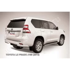 Уголки двойные 76-42 мм серебристые для Toyota Land Cruiser Prado 150 2013-2017