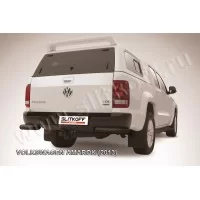 Уголки 76 мм чёрные для Volkswagen Amarok 2010-2016