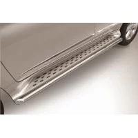 Защита штатных порогов 57 мм Black Edition для Haval H9 2017-2024