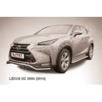 Защита переднего бампера волна 57 мм Black Edition для Lexus NX-300h 2014-2021