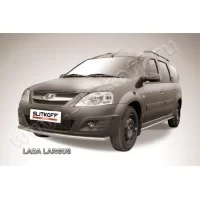 Защита переднего бампера 42 мм Black Edition для Lada Largus 2012-2021