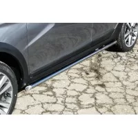 Пороги труба 42 мм Black Edition для Lada Vesta SW Cross 2017-2024