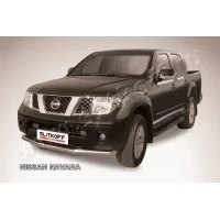 Защита переднего бампера 76 мм Black Edition для Nissan Navara 2005-2015