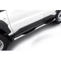 Пороги труба с проступью 76 мм Black Edition для Niva Travel 2021-2024