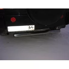 Защита заднего бампера 76 мм с проступью чёрная для Chery Tiggo T11 2005-2014