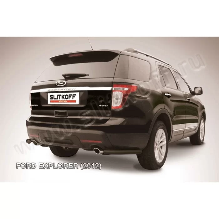 Уголки 57 мм чёрные для Ford Explorer 2011-2015 артикул FEX011B