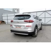 Защита заднего бампера 57 мм длинная для Hyundai Tucson 2018-2021