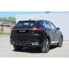 Защита заднего бампера 42 мм Скобачёрная для Haval F7 2019-2024