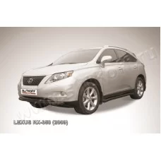 Защита передняя двойная 76-57 мм чёрная для Lexus RX-270/350/450 2009-2012