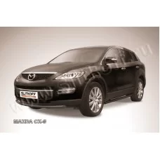 Защита переднего бампера 57 мм чёрная для Mazda CX-9 2007-2012