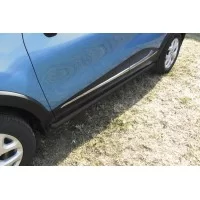 Пороги труба 57 мм чёрная для Renault Kaptur 4WD 2016-2024