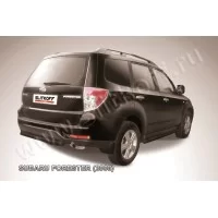 Защита заднего бампера 57 мм чёрная для Subaru Forester 2008-2013