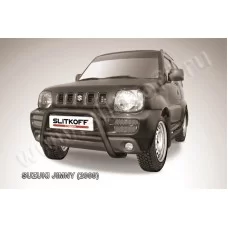 Кенгурятник 57 мм низкий чёрный для Suzuki Jimny 19988-2018