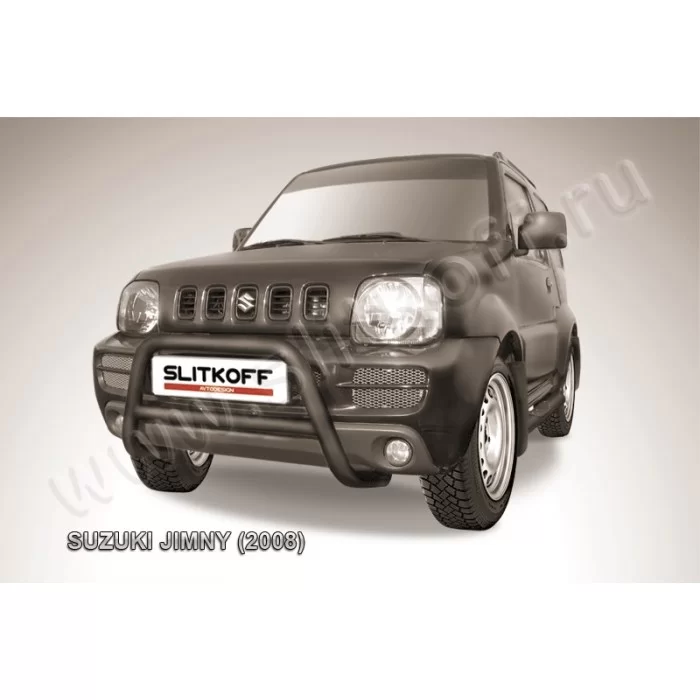 Кенгурятник 57 мм низкий чёрный для Suzuki Jimny 19988-2018 артикул SJ004B