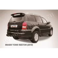 Уголки двойные 76-42 мм чёрные для SsangYong Rexton 2007-2012