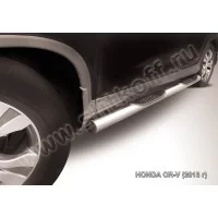 Пороги труба с накладками 76 мм для Honda CR-V 2012-2017
