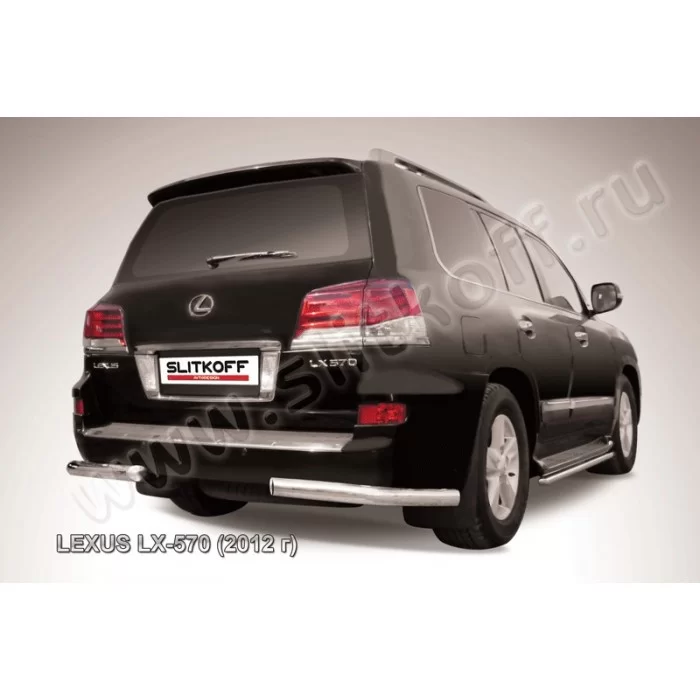 Уголки 76 мм серебристые для Lexus LX-570 2012-2024 артикул LLX57012014S