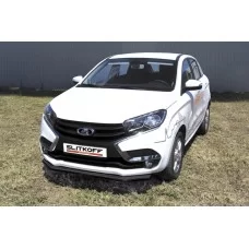 Защита переднего бампера 57 мм чёрная для Lada XRay 2016-2022