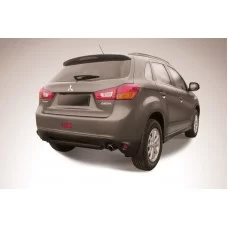 Защита заднего бампера 57 мм короткая чёрная для Mitsubishi ASX 2013-2016