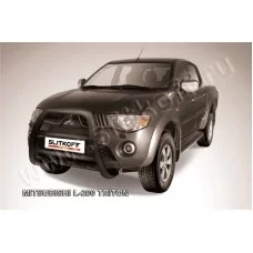 Кенгурятник 76 мм высокий чёрный для Mitsubishi L200 2006-2015